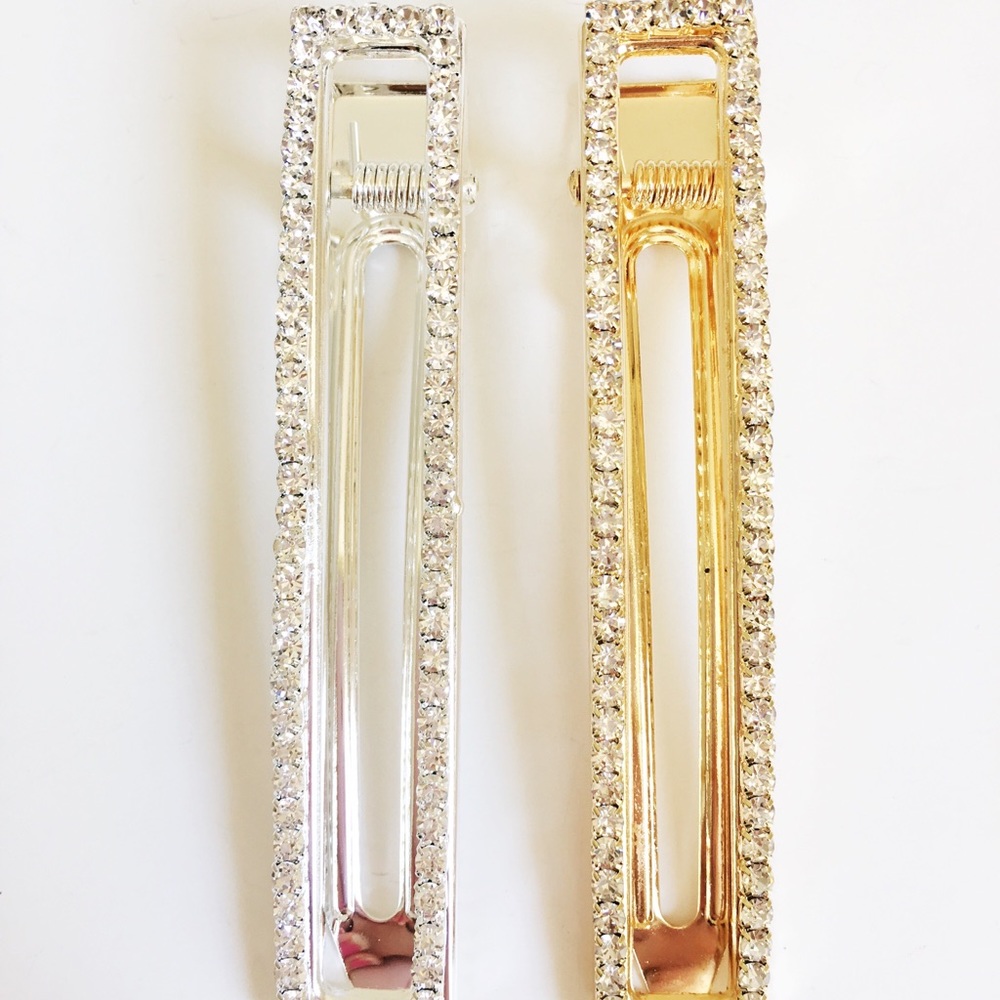 Rhinestone crystal hair barrette /Bridal hair clip